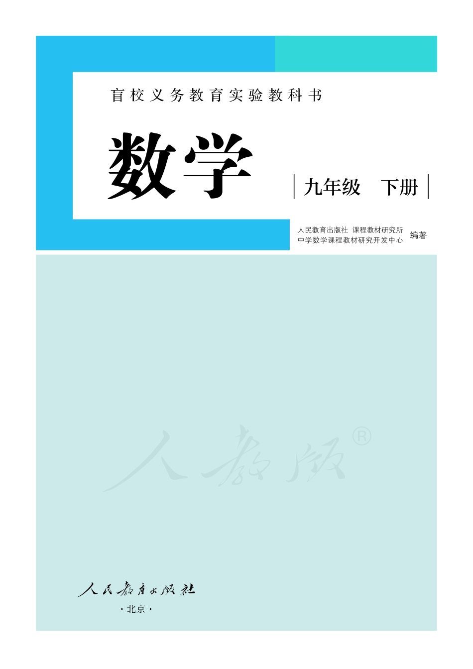 盲校义务教育实验教科书数学九年级下册（供低视力生使用）.pdf_第2页