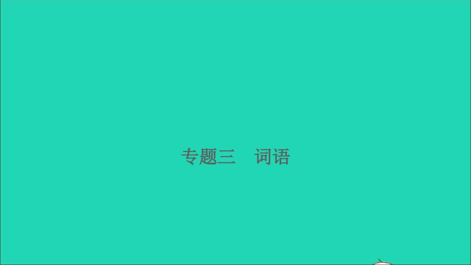 小考语文专题三词语习题课件.ppt_第1页
