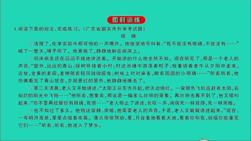 小考语文专题八阅读习题课件.ppt_第2页