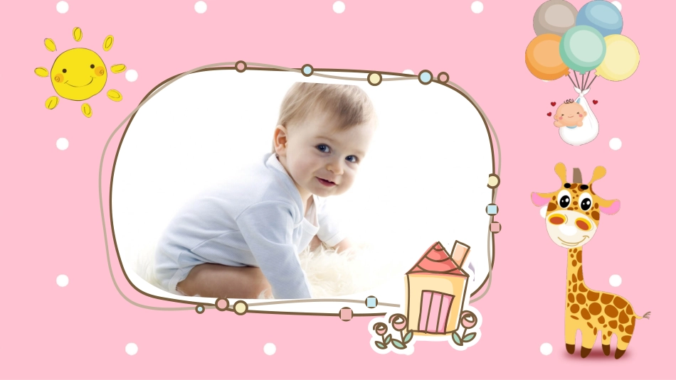 宝宝满月宴动态相册PPT模板.pptx_第3页