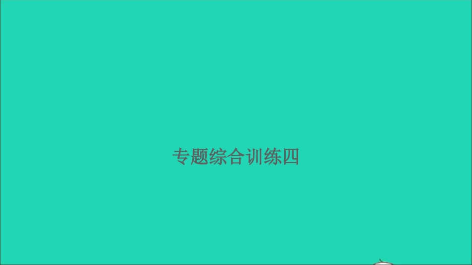 小考语文满分特训第一部分专题复习第二章词语专题综合训练四课件.ppt_第1页