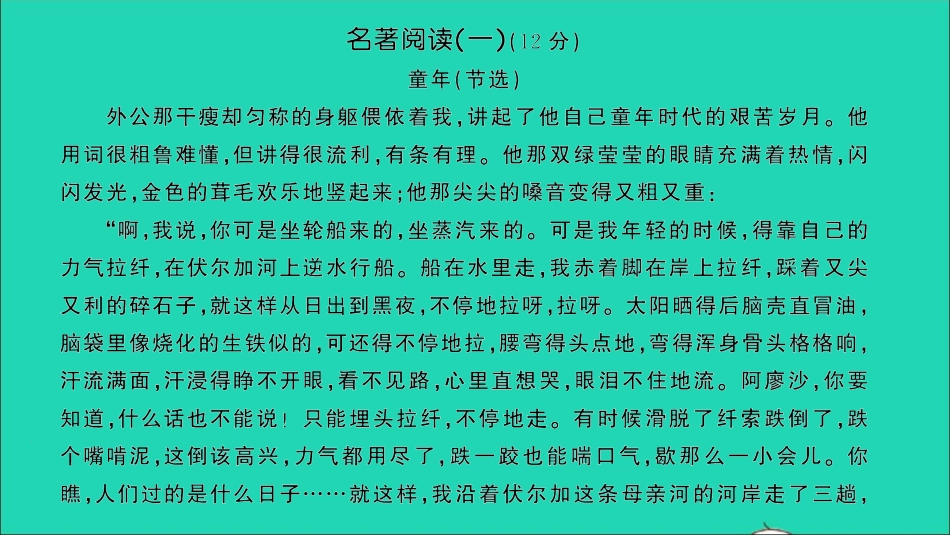 小考语文满分特训第二部分模拟冲刺名著阅读专项检测卷课件.ppt_第2页