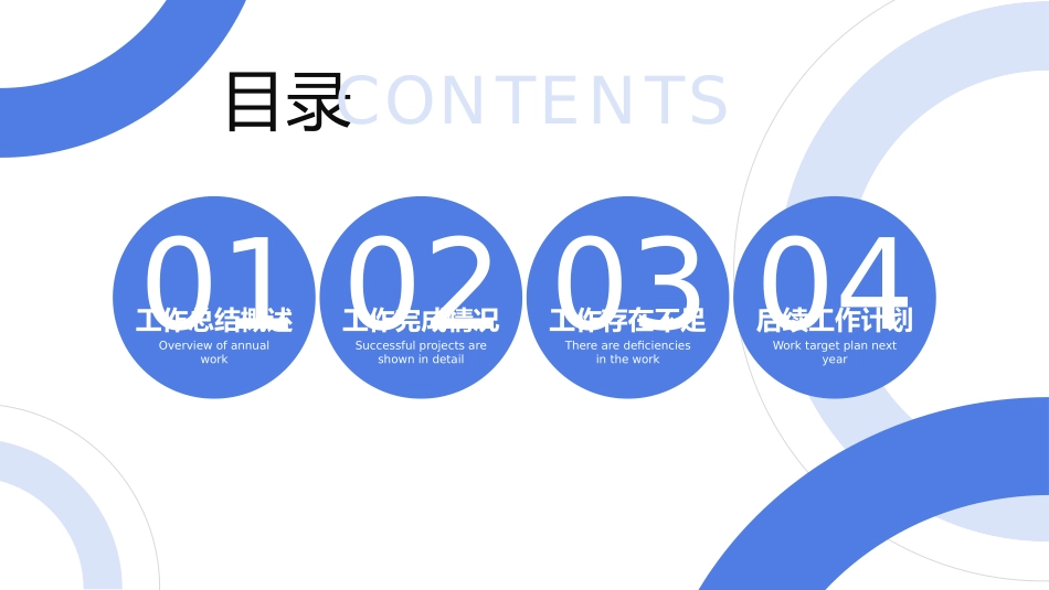 圆圈几何风商务蓝工作总结报告ppt模板.pptx_第2页