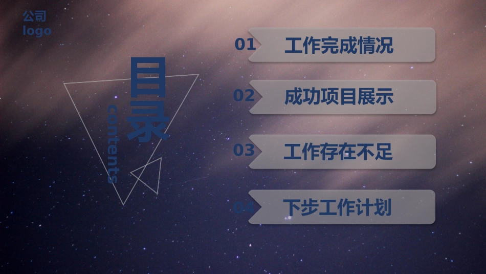 星空风工作总结汇报PPT模板(精品).pptx_第2页