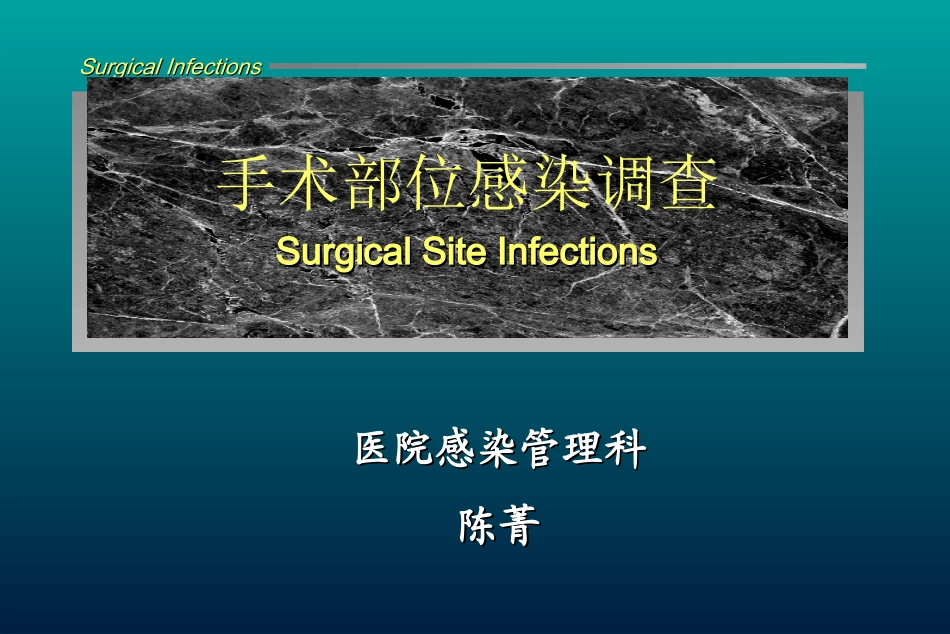 外科手术部位感染调查(院内)要领.ppt_第1页