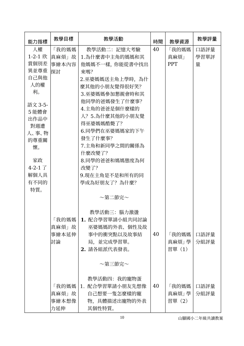 [教案设计]我的媽媽真麻煩.doc_第3页