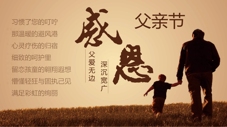 感恩父亲节PPT模板.pptx_第1页