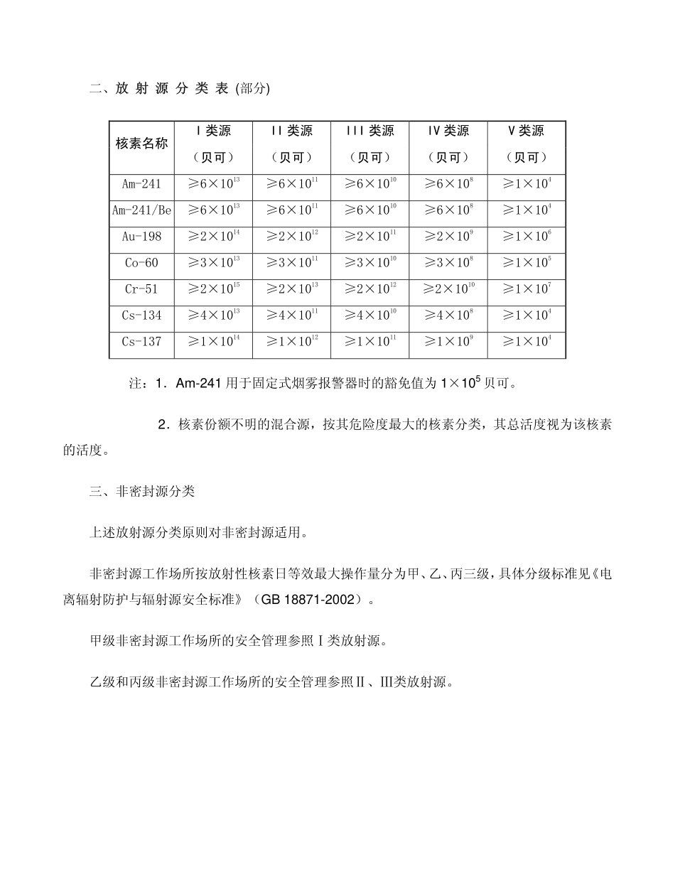 关于发布放射源分类办法的公告.pdf_第2页