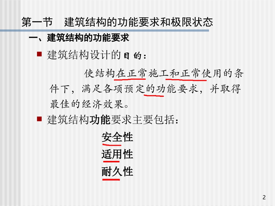 建筑结构的功能要求和极限状态.ppt_第2页