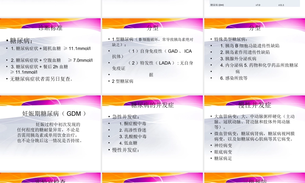 糖尿病防治知识.ppt