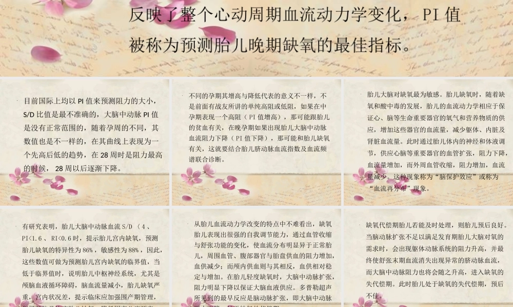 胎儿大脑中动脉的监测.ppt