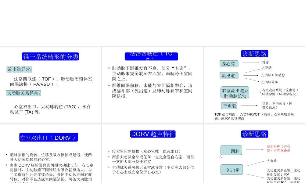 胎儿心脏锥干畸形有动画.ppt