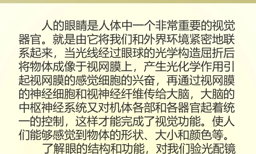 眼球的结构与功能.ppt