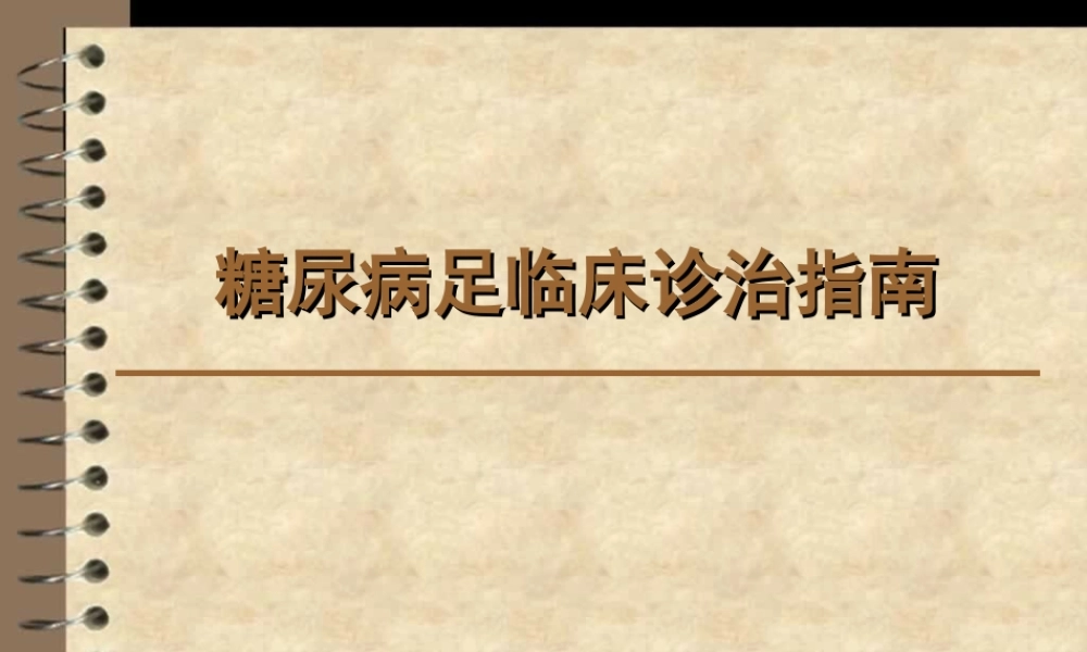 糖尿病足诊疗指南.ppt