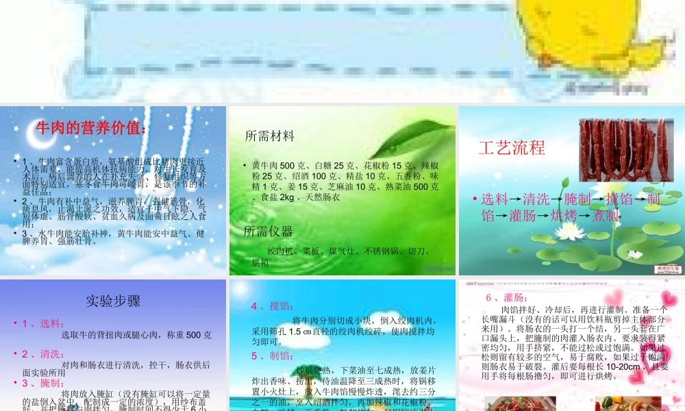 牛肉肠制作-四大全.ppt