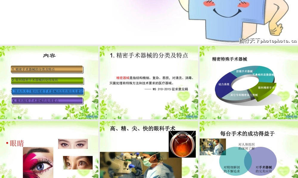 眼科精密手术器械的处理.ppt