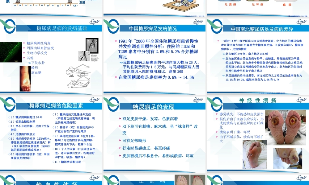 糖尿病足及皮肤病变.ppt