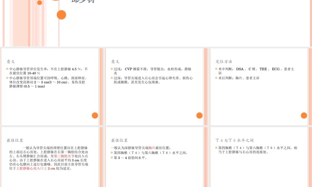 深静脉导管尖端的定位.ppt