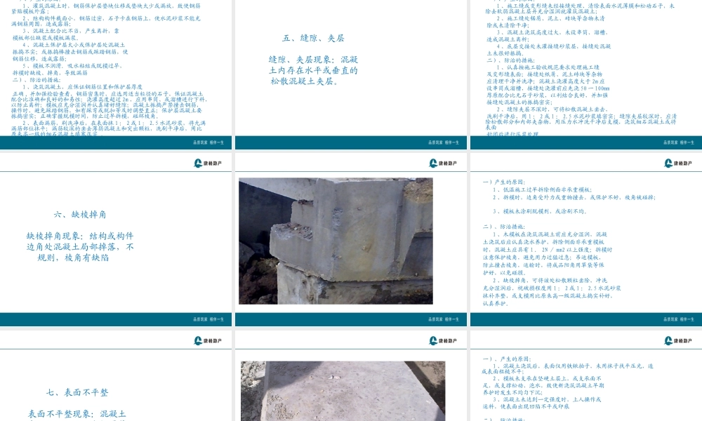 混凝土质量通病的防治措施讲义..ppt