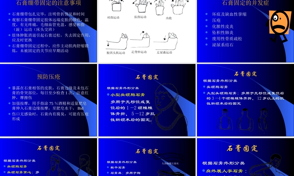 石膏、夹板-骨牵引固定技术.ppt