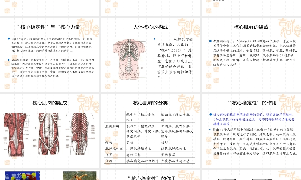 核心稳定性与脑瘫儿童康复训练.ppt
