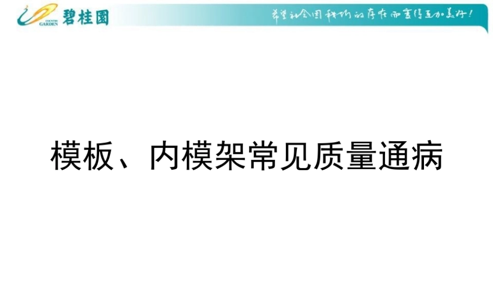 模板及内模架质量通病(很好).ppt