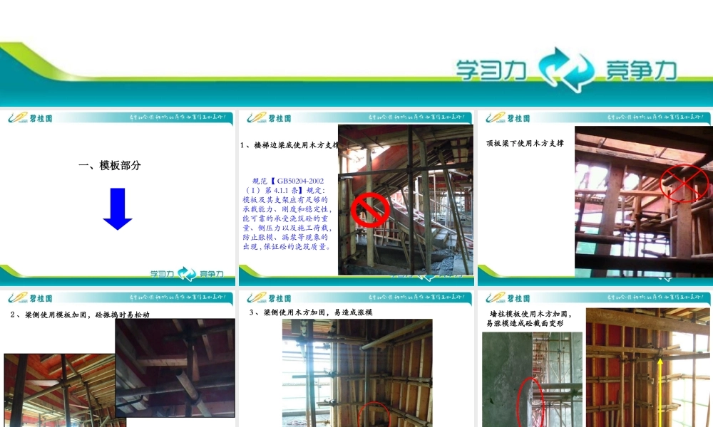 模板及内模架质量通病(很好).ppt