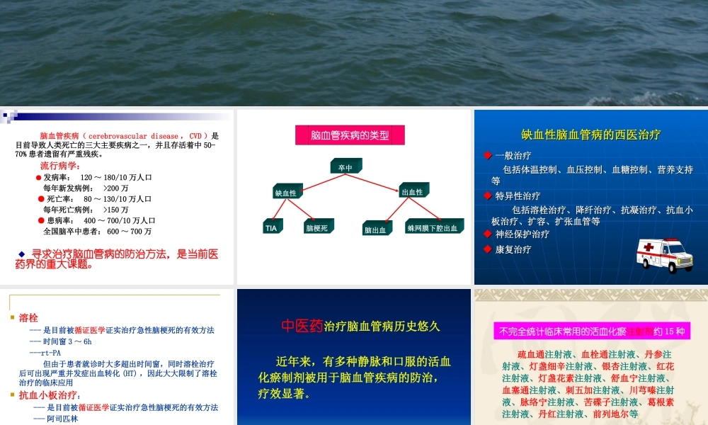 活血化瘀药在脑血管病中的应用.ppt