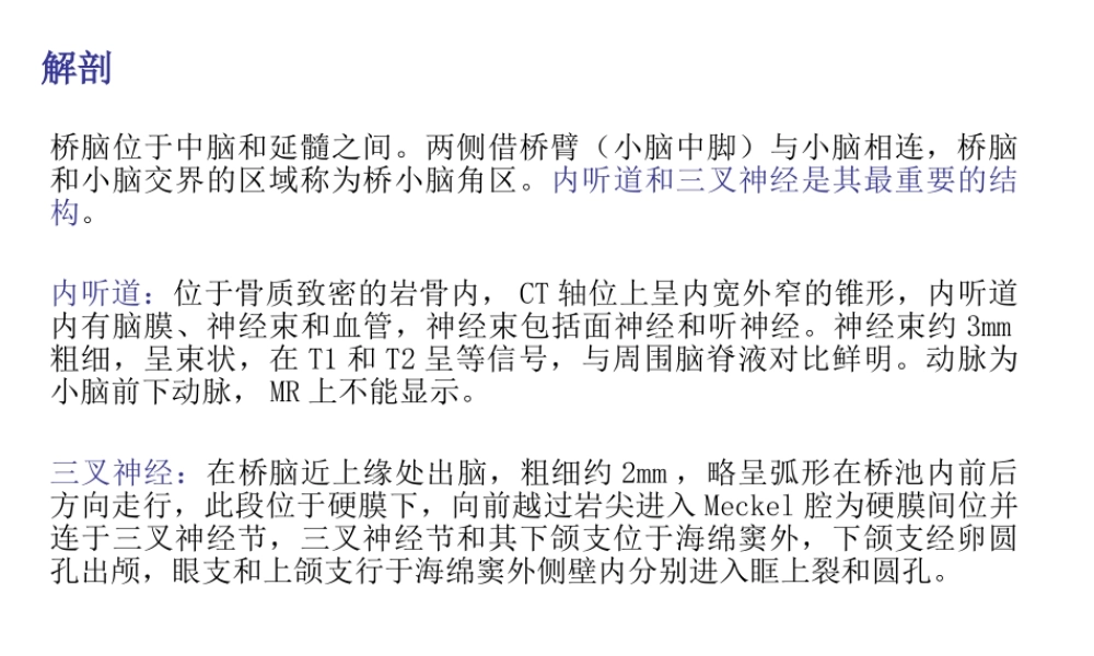 桥小脑角区占位病变.ppt