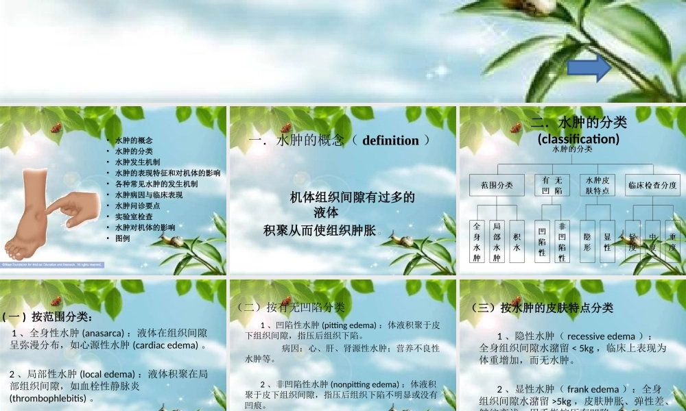 水肿的基本概述和原理介绍.ppt