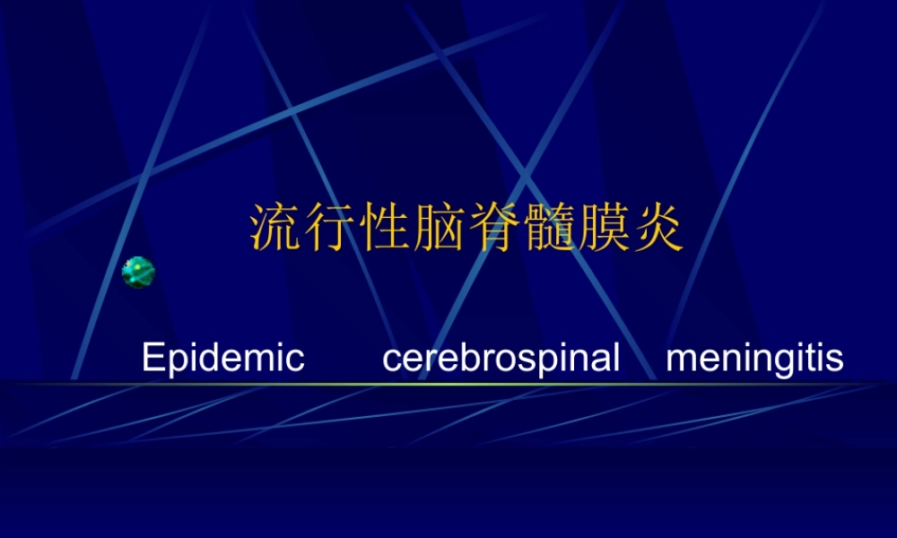 流行性脑脊髓膜炎夏.ppt