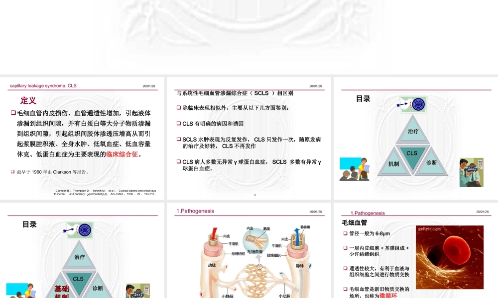 毛细血管渗漏综合征诊治策略.ppt