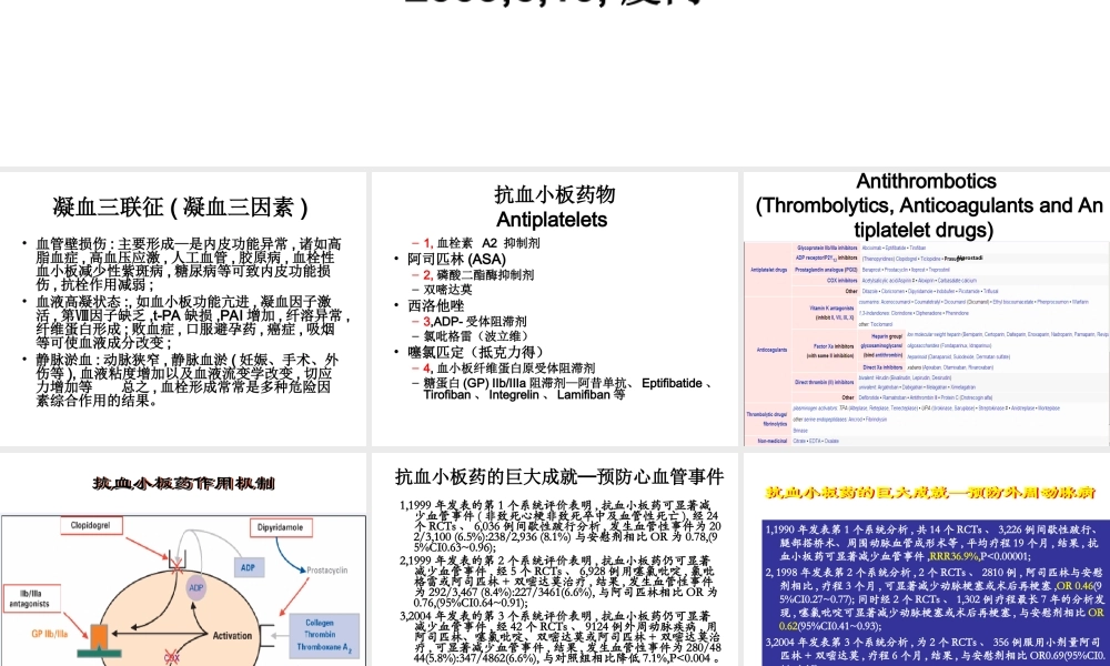 抗血栓药的合理应用.ppt