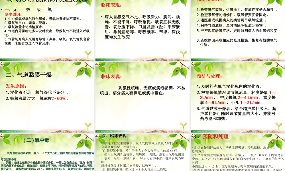 氧气吸入疗法及并发症的处理-(2).ppt