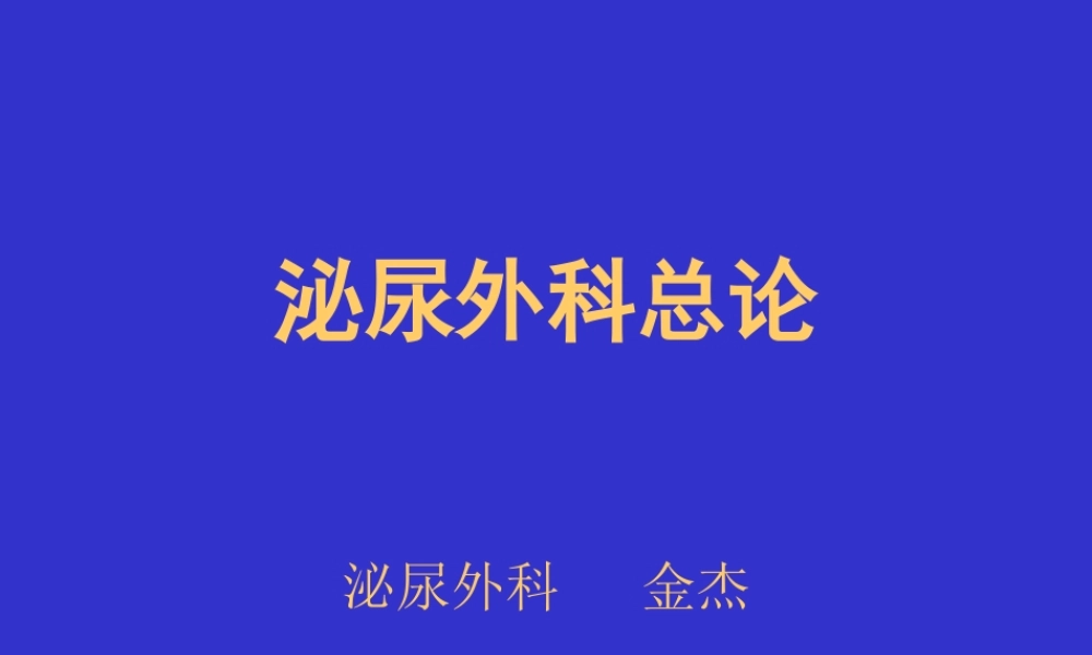 泌尿外科总论详解.ppt