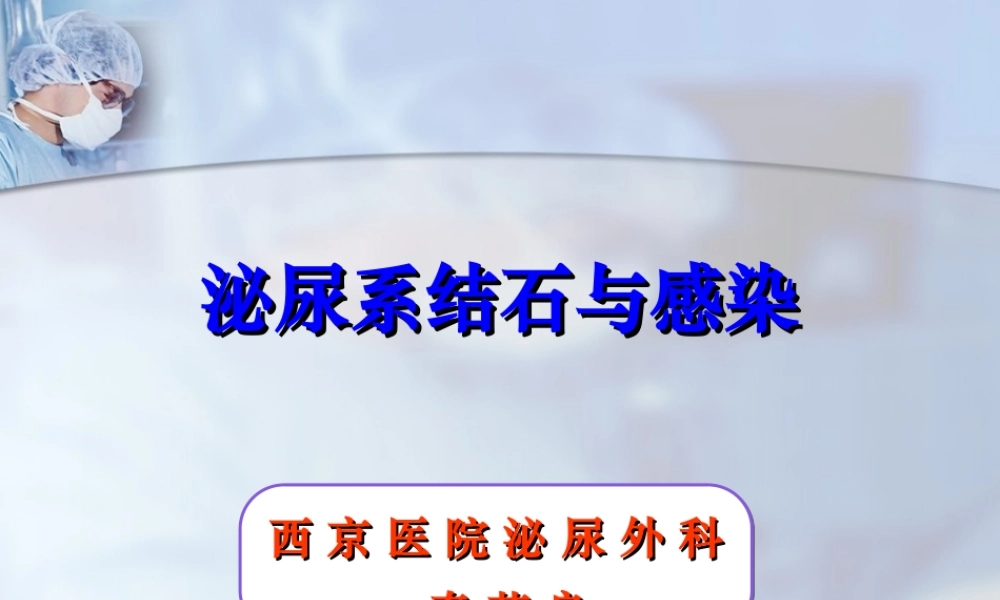 泌尿系结石与感染-秦教授.ppt