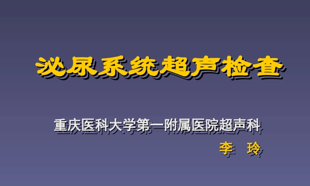 泌尿系统超声检查.ppt