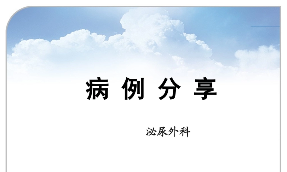 泌尿外科病例分享.ppt