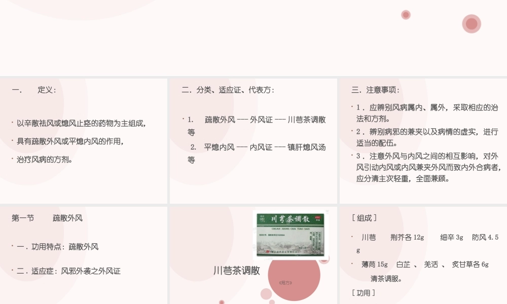 治风剂中成药.ppt
