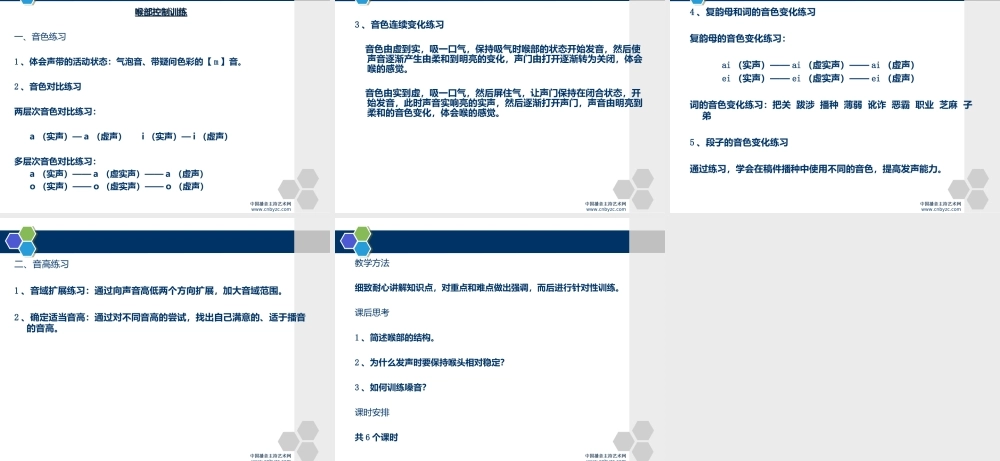 播音发声喉部控制剖析.ppt
