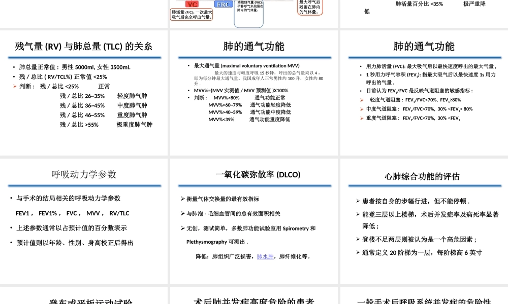 术前肺功能评估的意义.ppt