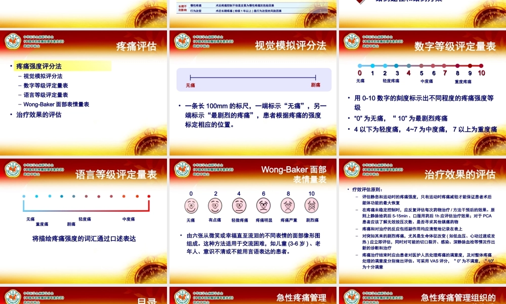 术后疼痛专家共识.ppt