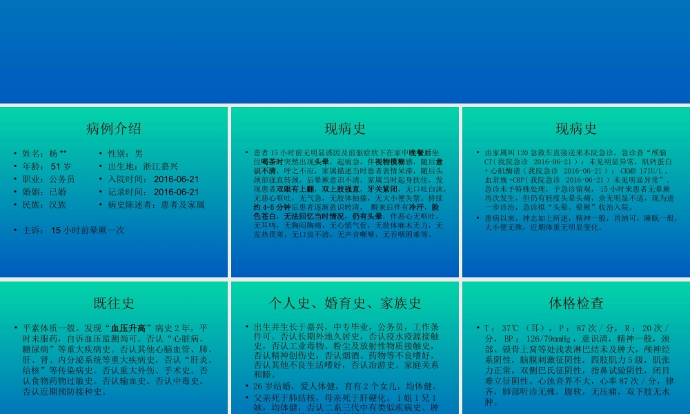 晕厥教学查房.ppt