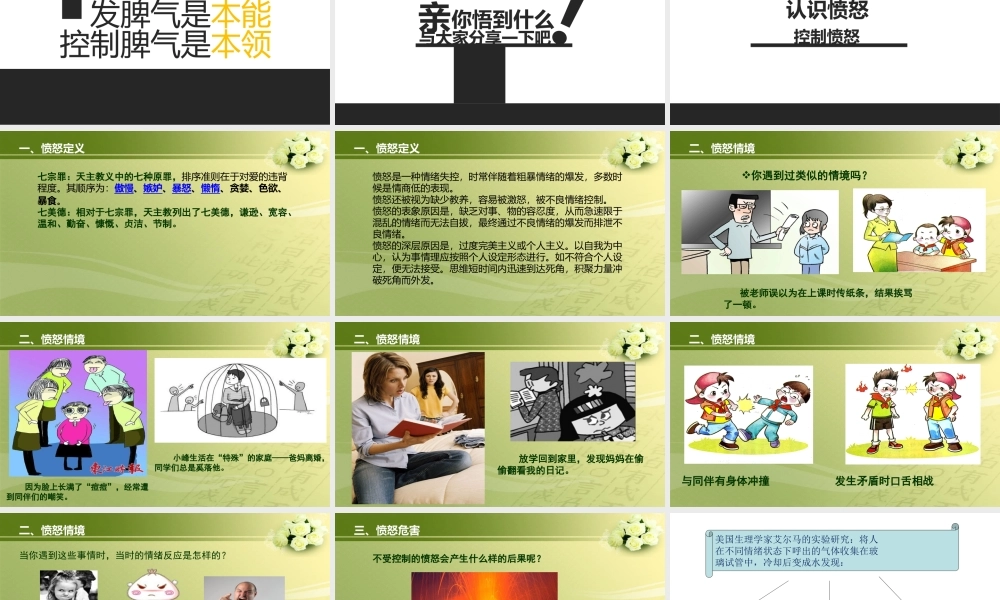 情绪第二讲愤怒的控制.pptx