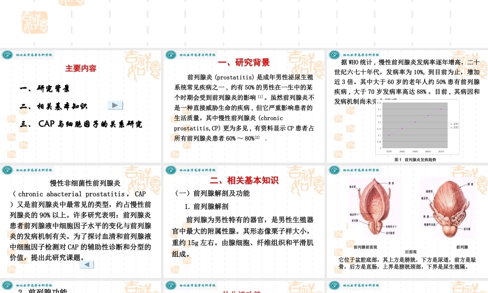 慢性前列腺炎与细胞因子的关系研究.ppt