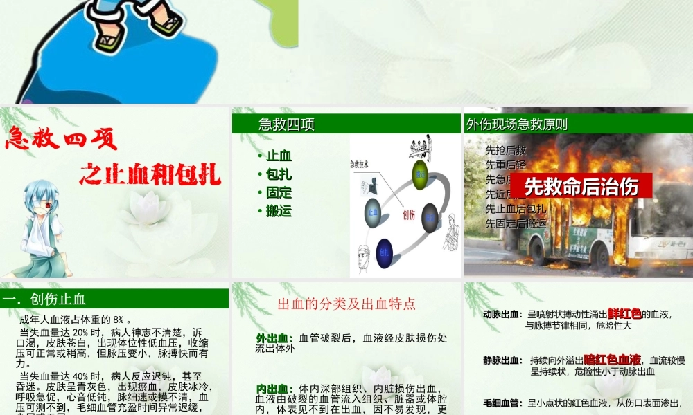 急救四项之止血和包扎.ppt