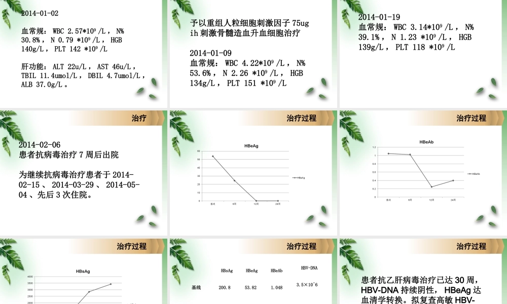 慢乙肝病例分享(半年大三阳转小三阳).ppt