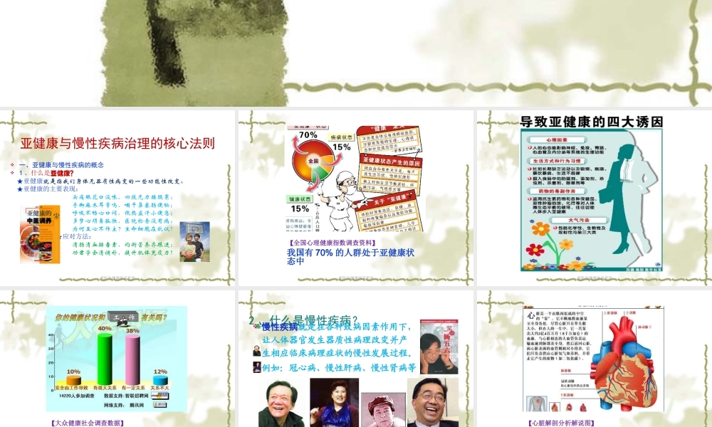 慢性病治理的核心法则.ppt