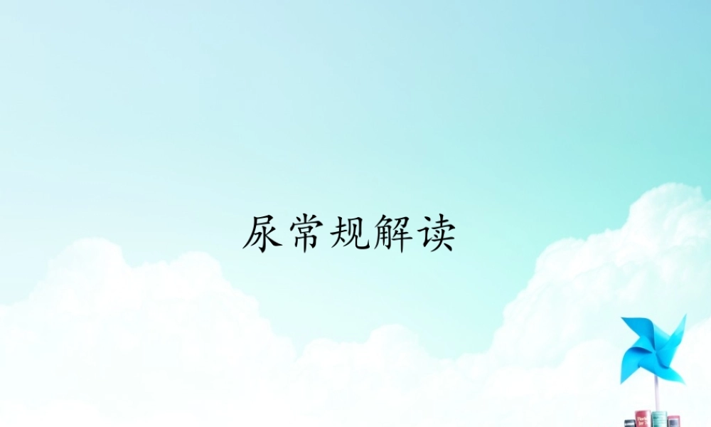 尿常规和粪常规解读.ppt