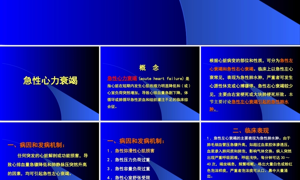 急性心衰及急性冠脉综合征.ppt